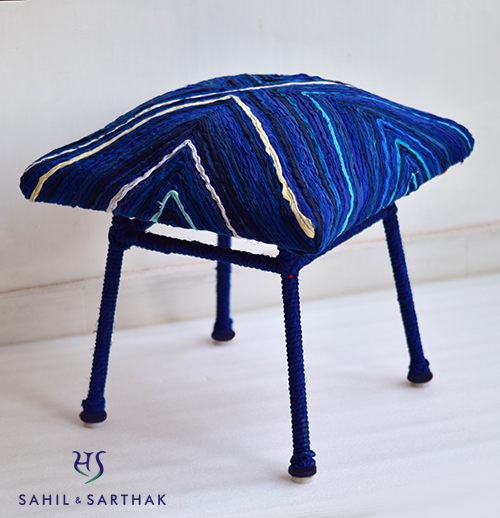Blue Virajo Seat Katran Collection by Sahil & Sarthak